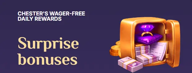 Chester’s Wager-Free Daily Rewards in a Spinchester account