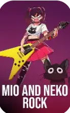 Mio and Neko Rock slot from the Bonus Wagering section